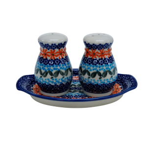 Solniczka i pieprzniczka z tacką (A12 D69)