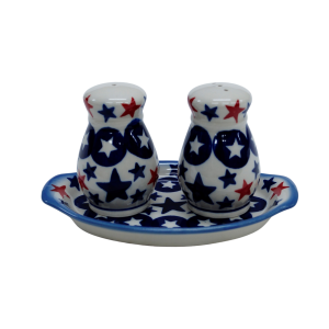 Solniczka i pieprzniczka z tacką (A12 D47)