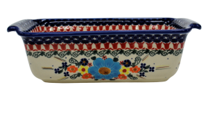 Forma ceramiczna z uszami do pieczenia chleba III (A182 D59)