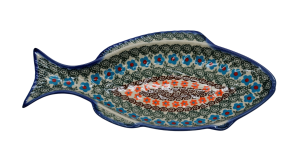 Półmisek bolesławiecki do zapiekania Ryby mały (A498 D62)