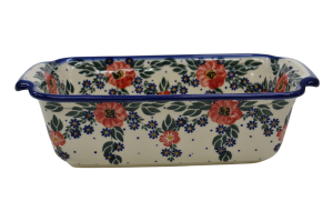 Forma ceramiczna z uszami do pieczenia chleba III (A182 D56)