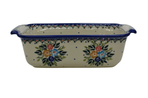 Forma ceramiczna z uszami do pieczenia chleba III (A182 D61)