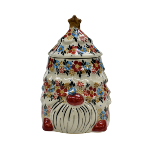 Pojemnik ceramiczny Gnom choinka z pokrywką (A523 D52)   
