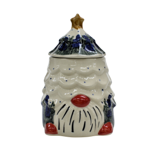 Pojemnik ceramiczny Gnom choinka z pokrywką (A523 D19) 