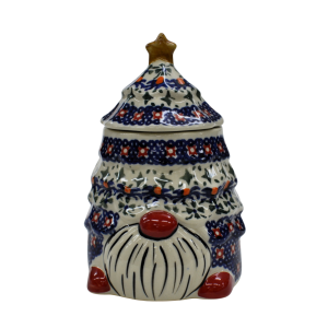 Pojemnik ceramiczny Gnom choinka z pokrywką (A523 D21)   