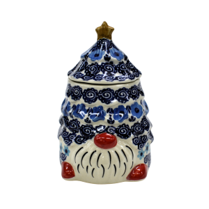 Pojemnik ceramiczny Gnom choinka z pokrywką (A523 D98)