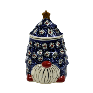 Pojemnik ceramiczny Gnom choinka z pokrywką (A523 D65)