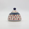 Cukiernica z pokrywką BELL A78 D139 – ręcznie malowana ceramika bolesławiecka w tradycyjnym wzorze, elegancka i praktyczna do podawania cukru.