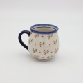 Kubek beczka ANDY A10 D141 – ręcznie malowana ceramika bolesławiecka w tradycyjnym wzorze, praktyczny i ozdobny do codziennego użytku.
