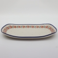 Duży ceramiczny półmisek ROGAŚ A173, ręcznie malowany, idealny do serwowania mięs, wędlin i przekąsek.