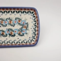 Elegancka ceramiczna tacka prostokątna Bolesławiec – unikatowa ceramika użytkowa na Twój stół.