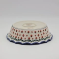 Duża miska ceramiczna FALA 26 cm z ręcznie malowanym motywem dekoracyjnym.