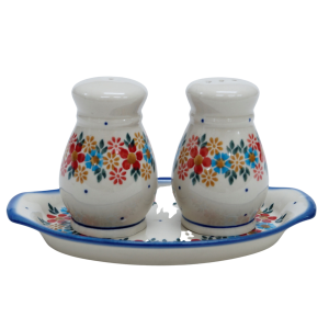 Solniczka i pieprzniczka z tacką (A12 D52)