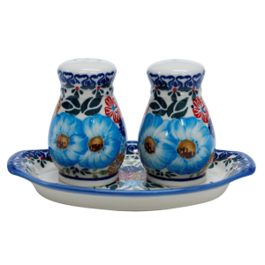 Solniczka i pieprzniczka z tacką (A12 D61)