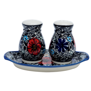 Solniczka i pieprzniczka z tacką (A12 D66)