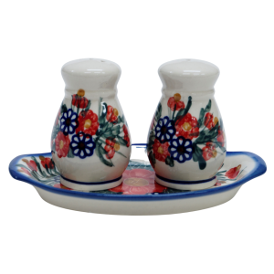 Solniczka i pieprzniczka z tacką (A12 D68)