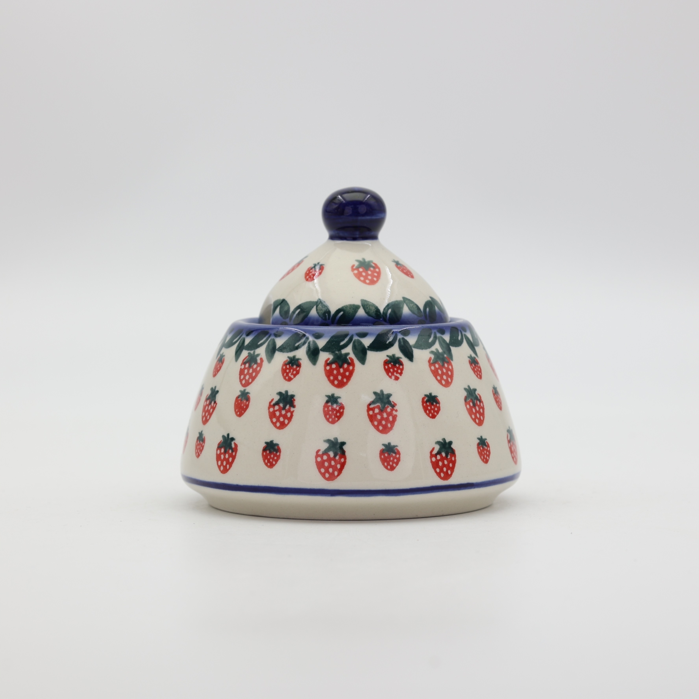 Cukiernica z pokrywką BELL A78 D139 – ręcznie malowana ceramika bolesławiecka w tradycyjnym wzorze, elegancka i praktyczna do podawania cukru.