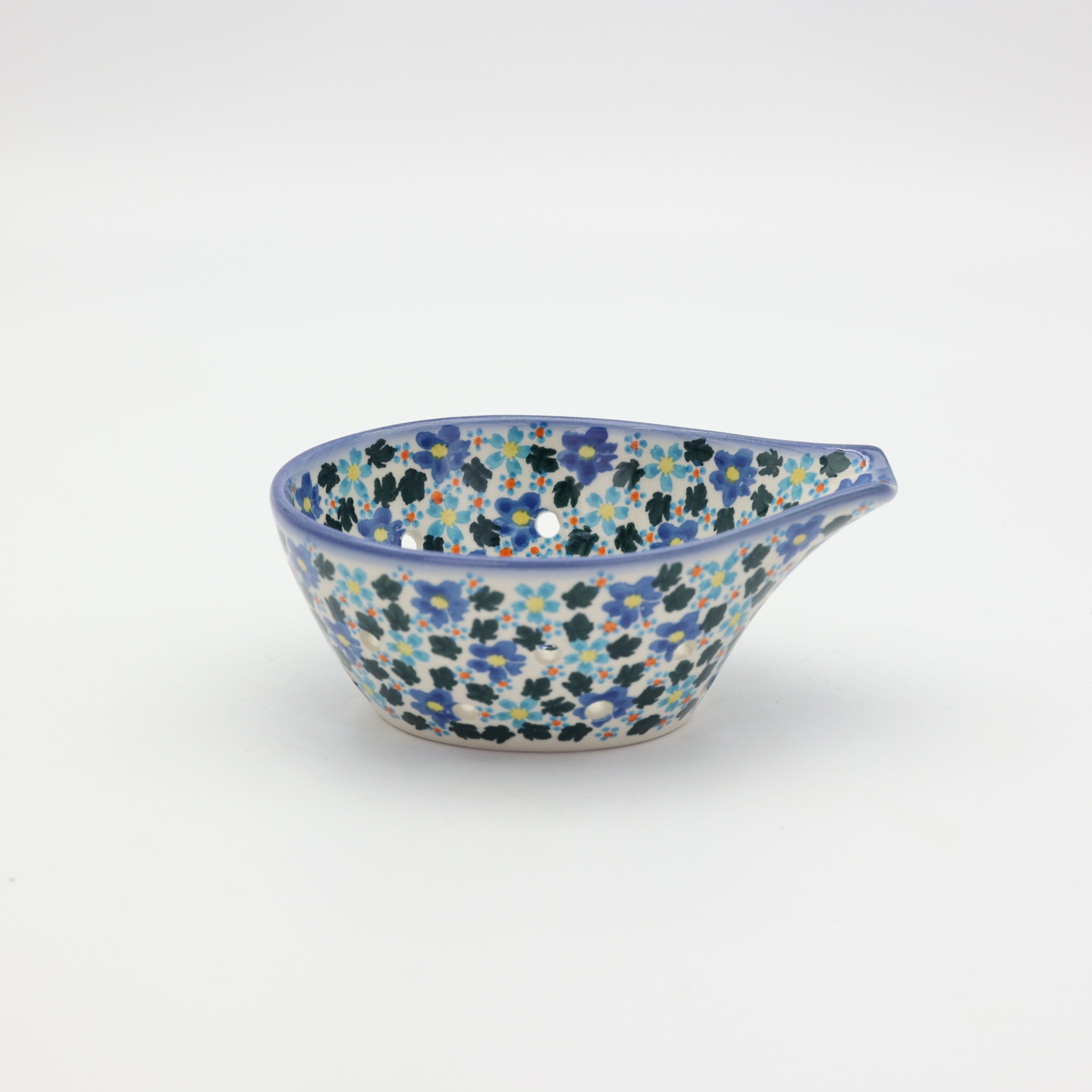 Durszlak / cedzak ceramiczny A506 D134 – ręcznie malowana ceramika bolesławiecka, praktyczny i dekoracyjny do odcedzania makaronu, warzyw i owoców.