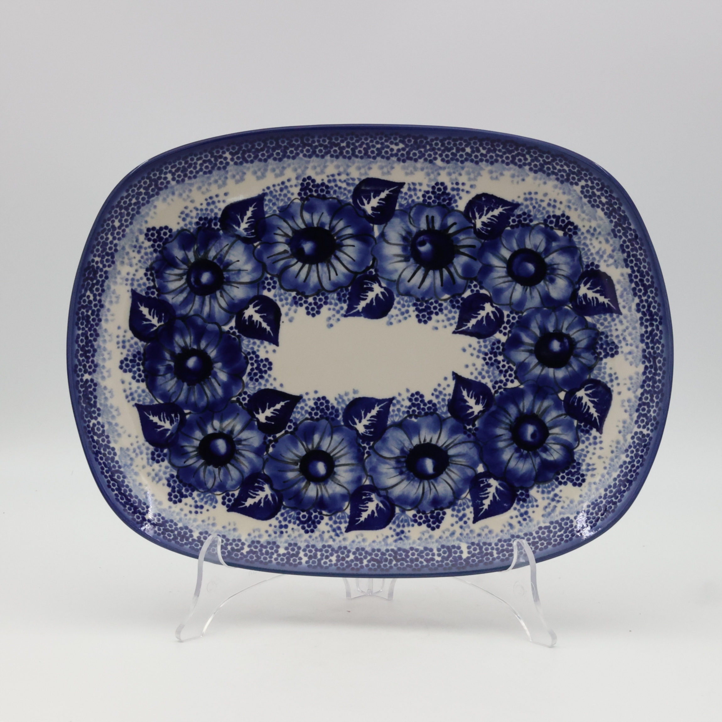 Półmisek ROGAŚ A173 D108, duży ceramiczny talerz dekoracyjny do codziennego i okazjonalnego użytku.