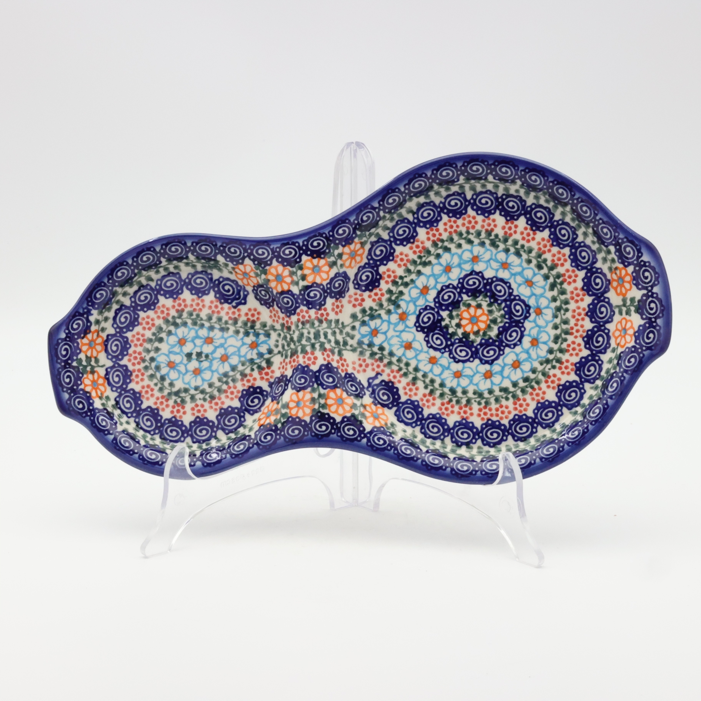 Tacka śniadaniowa z ceramiki bolesławieckiej – ręcznie malowana.