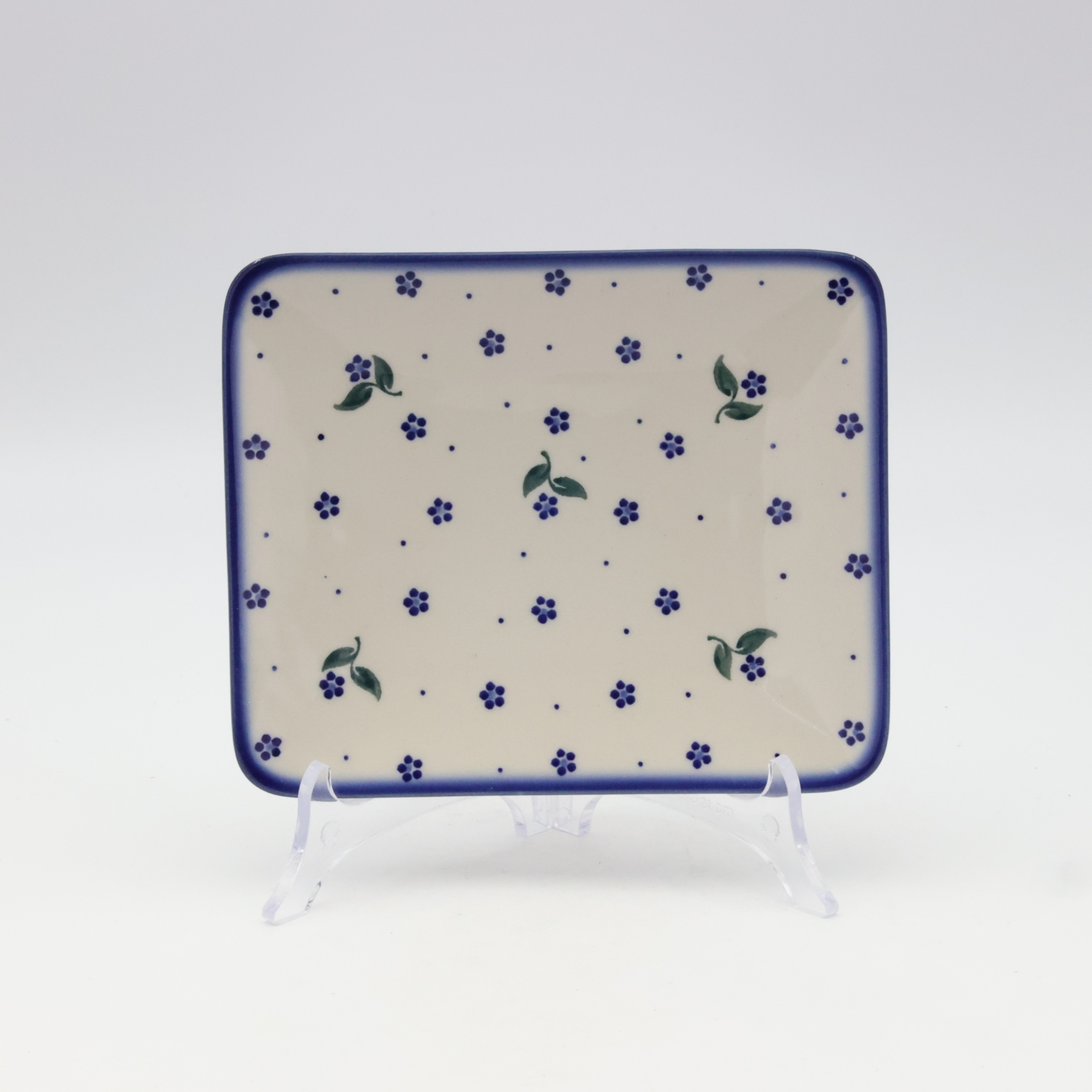 Prostokątna tacka ceramiczna SUSHI z ceramiki bolesławieckiej – ręcznie malowana.