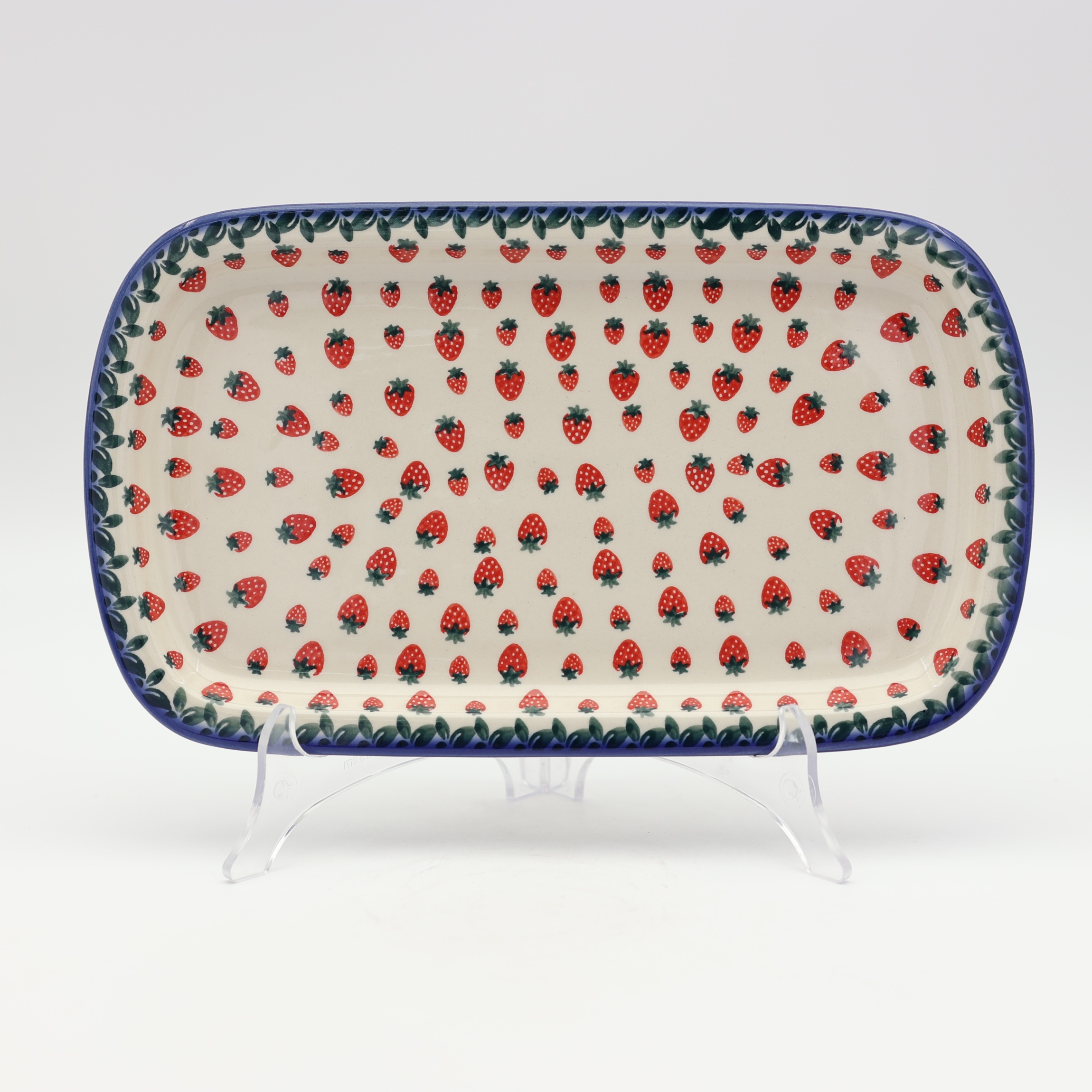 Prostokątny półmisek ceramiczny Bolesławiec CH – tradycyjna polska ceramika.