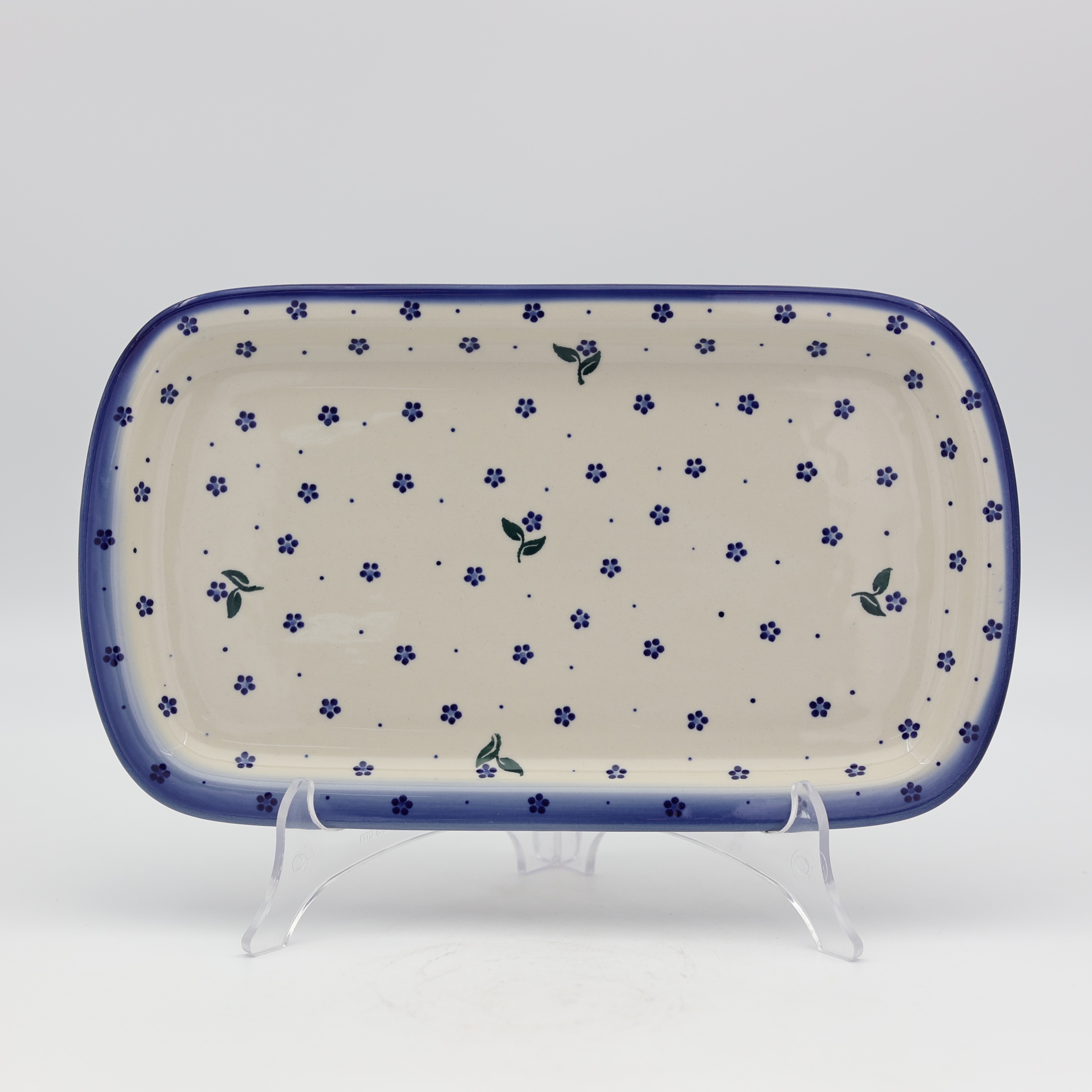 Prostokątny półmisek ceramiczny Bolesławiec CH – tradycyjna polska ceramika.