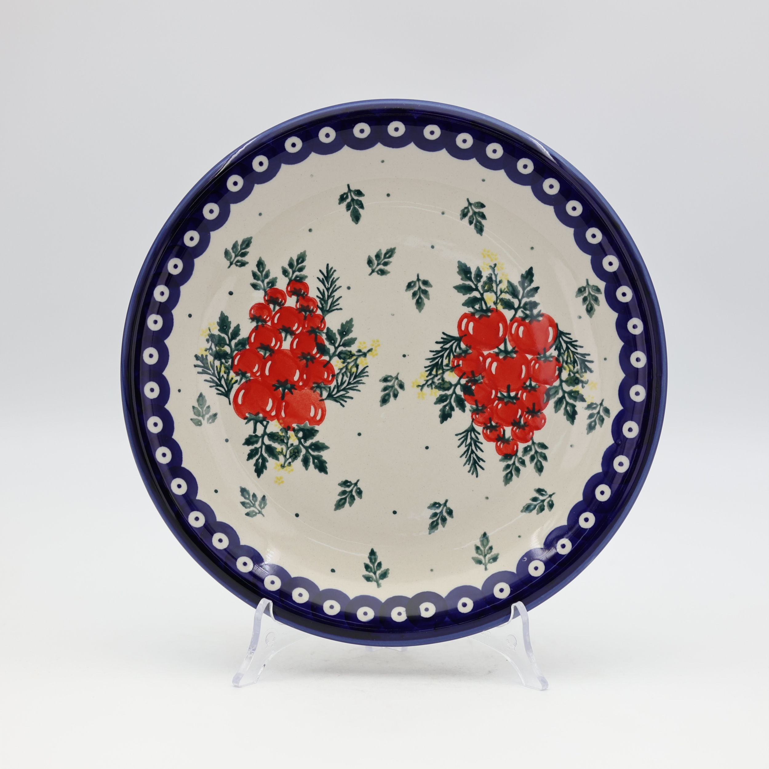 Płytki talerz ceramiczny 26 cm we wzorze ANDY, idealny do serwowania dań głównych.